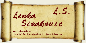Lenka Simaković vizit kartica